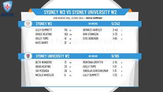 Sydney W2 v Sydney University W2 [upl. by Manheim101]