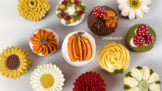 FallAutumn Cupcake Decorating Ideas how to decorate cupcakes with buttercream for Fall celebration [upl. by Manas]