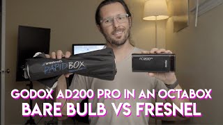 AD200 and 200 Pro Barebulb vs Fresnel with a modifier [upl. by Nilyahs]