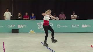 Final Freestyle Slalom Battle Woman  World Skate Games 2022 Argentina Prt 1 [upl. by Osnofledi]