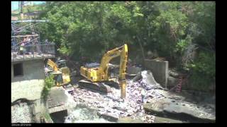 Cuyahoga Falls Time Lapse Dam Removal [upl. by Ardnoyek]