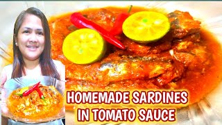 HOMEMADE SARDINES IN TOMATO SAUCE ALA MEGA SARDINES [upl. by Dodds]