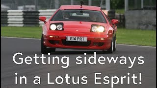 Lotus Esprit sideways on track  COMBE 2017 TRACK DAY [upl. by Annoirb539]