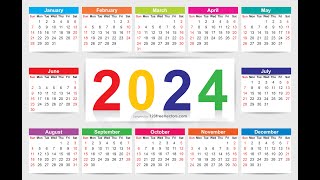 2024 Calendar Free Download  123FreeVectors [upl. by Adekahs653]