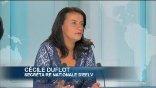 Nucléaire  Cécile Duflot critique le PS [upl. by Allemrac]