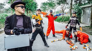 3T Nerf War Police SWAT Warriors Nerf Guns Fight Criminal Tycoons Group Intense Diamond Showdown [upl. by Anaher380]