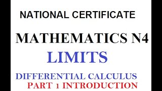 Mathematics N4 Limits Differential Calculus Introduction mathszoneafricanmotives [upl. by Nelo]