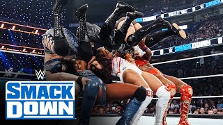 Belair Cargill amp Naomi take down Unholy Union amp Davenport SmackDown highlights Aug 23 2024 [upl. by Drahsar]