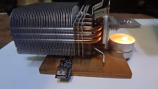 Teelicht Generator  TEG DIY Thermoelektrischer Generator [upl. by Akerdnuhs]