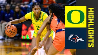 Oregon Womens Basketball vs UTSA  GAME HIGHLIGHTS 2023 [upl. by Alyos156]