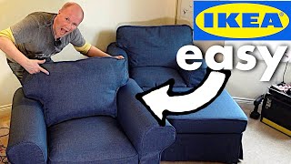 Fantastic Armchair build IKEA EKTORP assembly and stepbystep with FOOT STOOL [upl. by Glori]