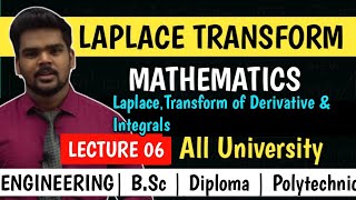 LAPLACE TRANSFORM  MATHEMATICS  LECTURE 06  Laplace Transform of Derivative and Integrals [upl. by Sabu829]