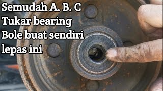 Cara tukar bearing tayar kancil  size bearing belakang 63046203 [upl. by Okemak175]