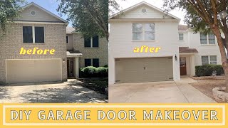 DIY GARAGE DOOR MAKEOVER SUPER EASY amp INEXPENSIVE  Home Renovation Ep 33 [upl. by Sallie]