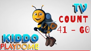 Numbers songs from 41  60  Kiddo PlayDome TV [upl. by Gathard]