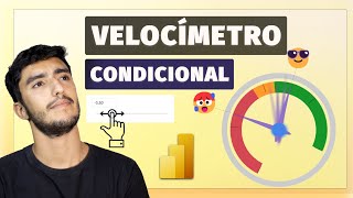 Power BI Emoji condicional e Gráfico de Velocímetro Dinâmico Dial Gauge [upl. by Salohci731]