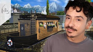 Building a TINY HOUSEBOAT  The Sims 4 [upl. by Annaeiluj]