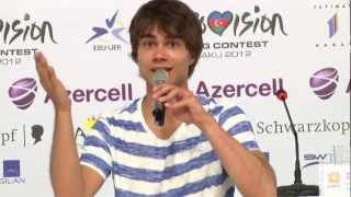 Alexander Rybak  Pressconference in Baku 24052012 [upl. by Atteuqram338]