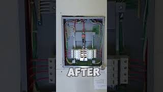 Panel board Cable Termination Before ang After electrician electrical panelboard [upl. by Ettelocin819]