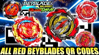 ALL RED BEYBLADES QR CODES 2022  ASTRAL SPRYZEN S7  PROMINENECE PHEONIX P7 DANGEROUS BELFYRE B7 [upl. by Omiseno596]