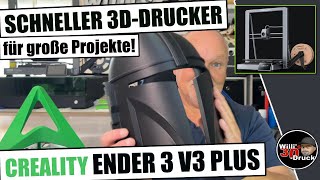 Creality Ender3 V3 Plus im Test Der schnelle 3DDrucker für große Projekte [upl. by Eylsel]