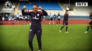 EURO 2013 Hope Powell joins in training [upl. by Duane328]