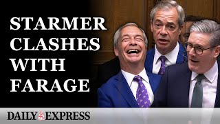 Commons ERUPTS at Farage and Starmers comical Trump clash  PMQs [upl. by Ziza676]