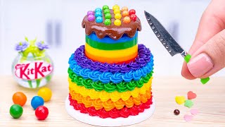 Miniature Rainbow Chocolate Cake 🌈 1000 Best of Miniature Cake Recipe Ideas  Cake Cakes [upl. by Pepi]