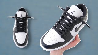 HOW TO LOOSE LACE NIKE AIR JORDAN 1 LOW  How To Lace Jordan 1 BEST WAY [upl. by Nuahsad]