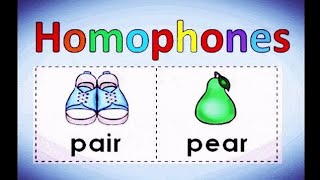 Homophones for kids pairofwords homophones [upl. by Refitsirhc]