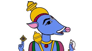 Vishnus Mighty Boar Form  Story of Varaha Avatar Hinduism  Children Stories  Incarnation [upl. by Roban]