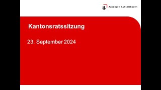 Kantonsratssitzung vom 23 September 2024 [upl. by Pani]