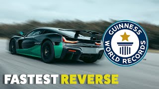 Fastest Speed Driving In Reverse  Guinness World Records [upl. by Airec]