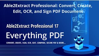 How to convert PDF to doc with Able2Extract Professional  Create Edit OCR amp PDF Document [upl. by Chuipek]