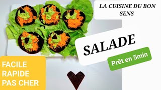 RACONTE MOI UNE BELLE SALADE de Betterave mousse davocat et carottes râpé  Recette facile rapide [upl. by Addia]