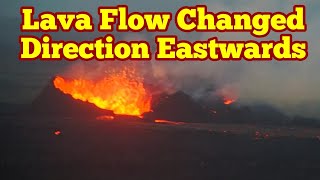 Lava Changed Direction Flowing Eastwards Towards Fagradalsfjall Iceland Volcano Eruption Update [upl. by Netsyrc]