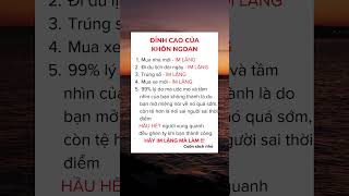 Vì Sao Thành Công Đôi Khi Cần Sự Im Lặng baihoccuocsong foryou [upl. by Carmen]