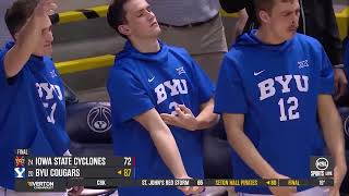 BYU Mens Basketball Defeats Iowa State At Home [upl. by Gnoud]