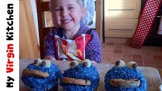 CookieMonster  Elmo Sesame Street Cupcakes [upl. by Anivas]