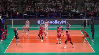 Poland Defense to Transition  Eurovolley 2021 [upl. by Ashlen]