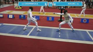 T32 AUCLIN Erwann FRA  CHOUPENITCH Alexander CZE Foil men individual [upl. by Normac]