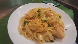 Tagliatelles aux crevettes simple et délicieuse طاكلياطيل بالقيمرون [upl. by Haden915]