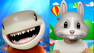 Baby Shark amp Cute Animals  PamPam Family Nursery Rhymes amp Kids Songs [upl. by Neehahs528]