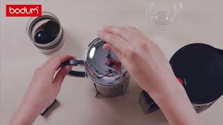 BODUM® French Press Coffee 4 Step Guide  ボダム フレンチプレスコーヒーの淹れ方4ステップ [upl. by Dell187]