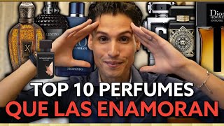 Top 10 mejores PERFUMES para hombres más elogiadas por las MUJERES [upl. by Menell909]