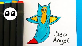 Sea Angel Clione  HOW TO DRAW  CuteColor [upl. by Tade]