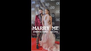 JENNIFER LOPEZ  MALUMA  MARR ME  LYRICS  LETRAS [upl. by Laband]