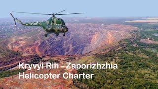 Kryvyi Rih  Zaporizhzhia Helicopter Charter by Helicopter Mi2MSB [upl. by Soule]