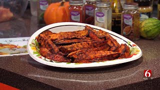 Cooking Corner Spicy Honey Sweet Potato Wedges [upl. by Lerrej]