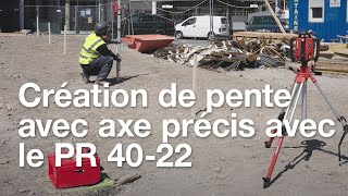 Comment créer une pente dans un axe précis avec le laser rotatif PR 4022 [upl. by Cherida450]